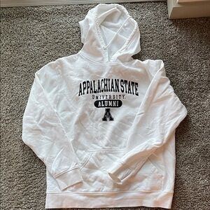 Delta Fleece White Appalachian State Alumni Hoodie